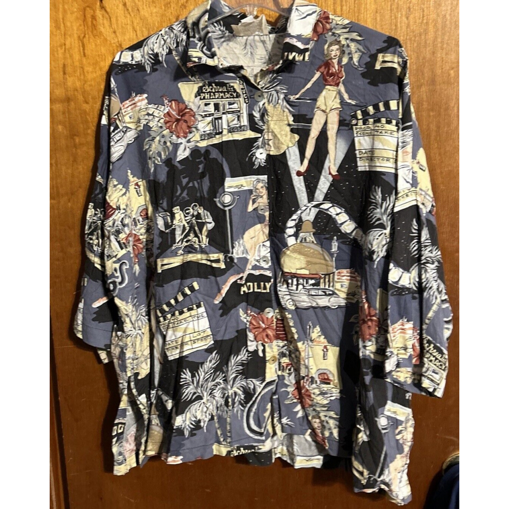 Vintage Blue Womens Kimono Top